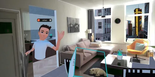 Working in mixed reality with room import and spatial anchors